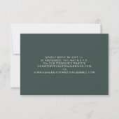 Rustic Emerald Gypsophila QR Code Weddenschap RSVP Kaartje (Achterkant)