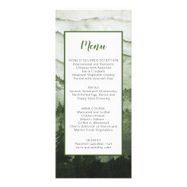 Rustic Emerald Mountain Landscape Wedding Menu