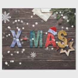 Rustic en Fun X-Mas Cadeaupapier