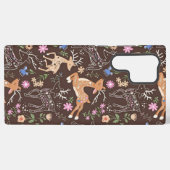 Rustic Enchanted Deer and Botanicals Samsung Galaxy Hoesje (Achterkant horizontaal)