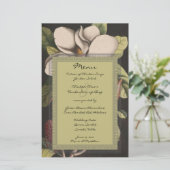 Rustic Enchanted Fairy Tale Forest Magnolia Menu (Staand voorkant)