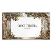 Rustic Enchanted Forest en paddenstoelen Magnetisch Visitekaartje (Voorkant)