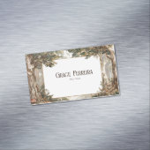 Rustic Enchanted Forest en paddenstoelen Magnetisch Visitekaartje (Voorbeeld)