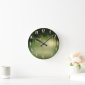 Rustic Enchanted Green Forest & Jar Lights Ronde Klok (Huis)