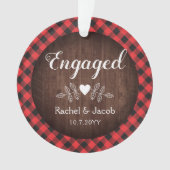 Rustic Engaged Verloving Red Buffalo Pset Photo Ornament (voorkant)