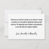 Rustic Engagement Party Bedankkaart (Achterkant)