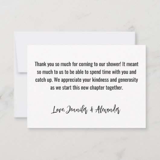 Rustic Engagement Party Bedankkaart (Achterkant)