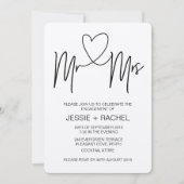 Rustic Engagement Party Invitation Future Mr & Mrs Kaart (Voorkant)