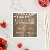 Rustic Engagement Wedding Gepersonaliseerde servet (Insitu)