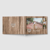 Rustic Engraved Heart Wedding Vrijgezellenfeest PH Gastenboek (Volledig)