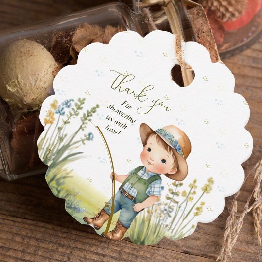 Rustic Equestrian Fisherman's Derby Baby shower Bedankjes Labels