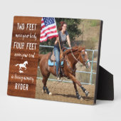 Rustic Equine Remembrance Keepslag Horse Memorial Fotoplaat (Zijkant)