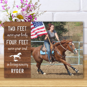 Rustic Equine Remembrance Keepslag Horse Memorial Fotoplaat