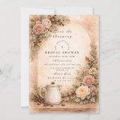Rustic Espresso Bar Bridal Shower Kaart (Voorkant)