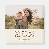 Rustic Established Mom Name Year Gift Magneet (Voorkant)