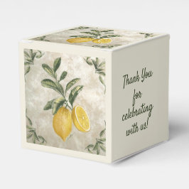 Rustic Etched  Lemons Favor Box Bedankdoosjes