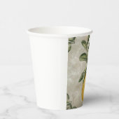 Rustic Etched Vintage Lemons Papieren Bekers (Rechts)