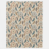 Rustic Etnic Inheemse Artistiek dromenvanger Fleece Deken (Voorkant)