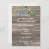 RUSTIC EUCALYPTUS BLAUWE FLORALE WEDINGINVITATIE KAART (Voorkant)