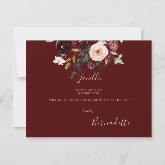 Rustic Eucalyptus Blush DIY Wees mijn zegen Kaart (Achterkant)