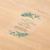 Rustic Eucalyptus Bridal Shower Acryl Uitnodigingen (Laagn)