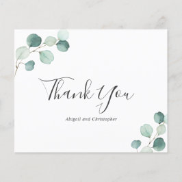 Rustic Eucalyptus budget bruiloft Hartelijk dank