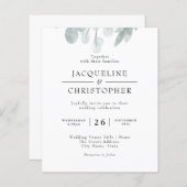 Rustic Eucalyptus Budget Floral Weddenschap (Voorkant / Achterkant)