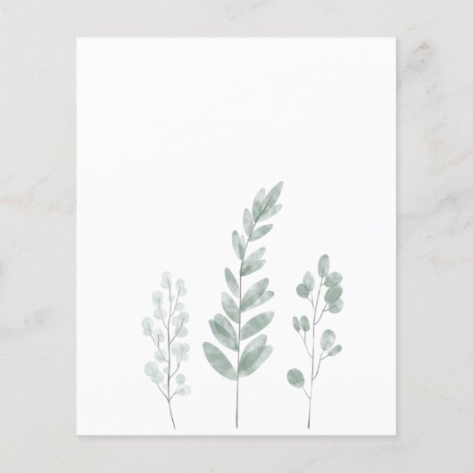 Rustic Eucalyptus Budget Floral Weddenschap (Achterkant)
