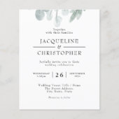 Rustic Eucalyptus Budget Floral Weddenschap (Voorkant)