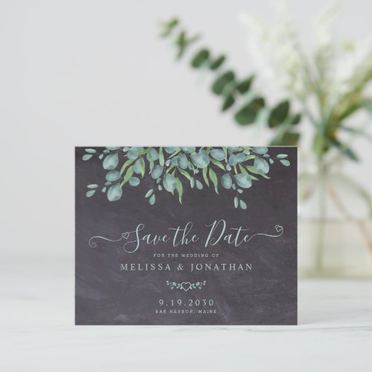 Rustic Eucalyptus budget Weddenschap bespaart datu (Staand voorkant)