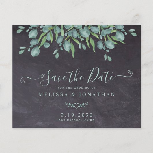 Rustic Eucalyptus budget Weddenschap bespaart datu (Voorkant)