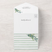 Rustic Eucalyptus Cute Koala Beer Baby shower All In One Uitnodiging (Buitenkant)