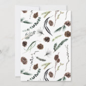 Rustic Eucalyptus Dusty Winter Holiday Kaart (Achterkant)