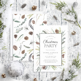 Rustic Eucalyptus Dusty Winter Holiday Kaart