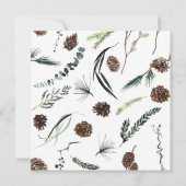 Rustic Eucalyptus Dusty Wreate kerstparty Kaart (Achterkant)