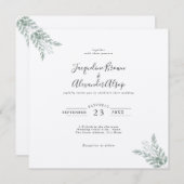 Rustic Eucalyptus Eco Friendly Kraft Paper Wedding (Voorkant / Achterkant)