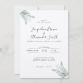 Rustic Eucalyptus Eco Friendly Kraft Paper Wedding Kaart (Voorkant)