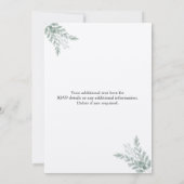 Rustic Eucalyptus Eco Friendly Kraft Paper Wedding Kaart (Achterkant)