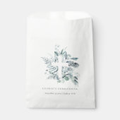 Rustic Eucalyptus Fern Foliage Cross Christening Bedankzakje (Voorkant)