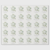 Rustic Eucalyptus Fern Foliage Cross Christening Cadeaupapier (Vlak)