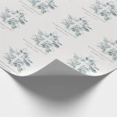 Rustic Eucalyptus Fern Foliage Cross Christening Cadeaupapier (Hoek)