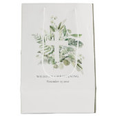 Rustic Eucalyptus Fern Foliage Cross Christening Medium Cadeauzakje (Achterkant)