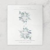Rustic Eucalyptus Fern Foliage Cross Christening Plaatskaartje (Buitenkant ongevouwen)