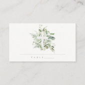 Rustic Eucalyptus Fern Foliage Cross Christening Plaatskaartje (Achterkant)