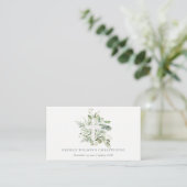 Rustic Eucalyptus Fern Foliage Cross Christening Plaatskaartje (Staand voorkant)