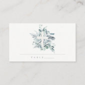 Rustic Eucalyptus Fern Foliage Cross Christening Plaatskaartje (Achterkant)