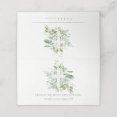 Rustic Eucalyptus Fern Foliage Cross Christening Plaatskaartje (Buitenkant ongevouwen)