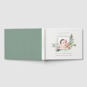 Rustic Eucalyptus Fern Foliage Foto Christening Gastenboek (Volledig)