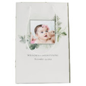 Rustic Eucalyptus Fern Foliage Foto Christening Medium Cadeauzakje (Voorkant)