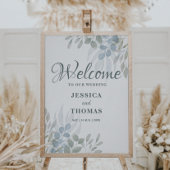 Rustic Eucalyptus Foliage Weddenschap Welkom Poster